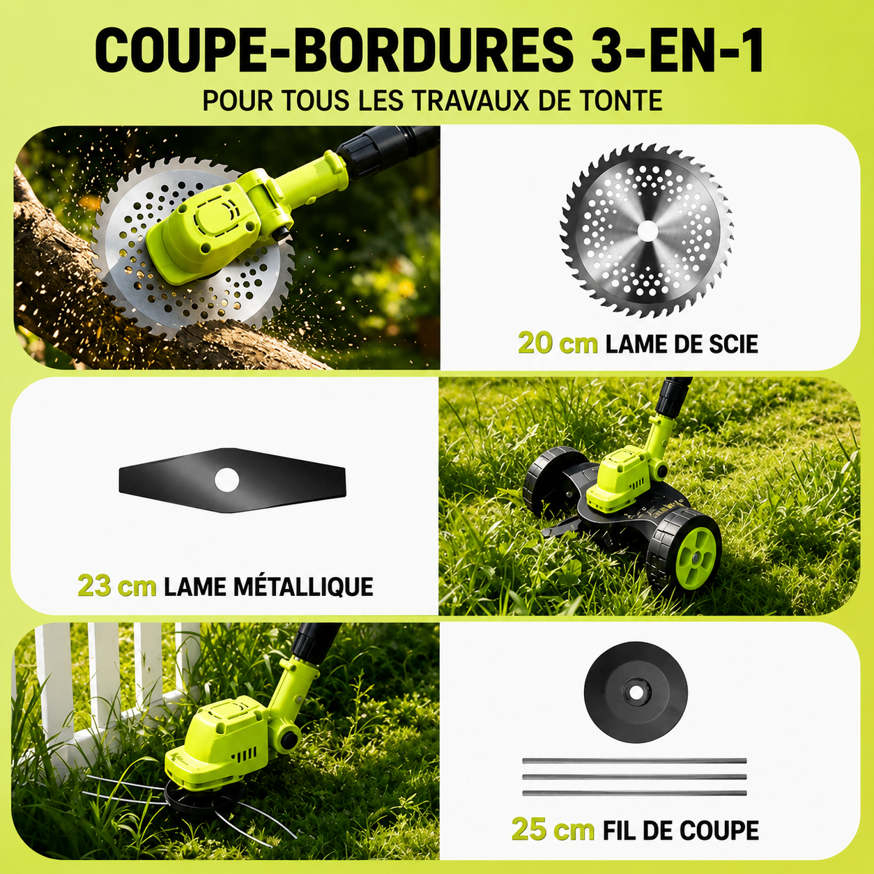 JARDINOVA™ - Débroussailleuse 3-en-1